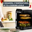 Easy Fry Crispy Stack, EY7568G0, Dual Air fryer, Space-Saving, Detachable Front - Black_C2