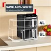 Easy Fry Crispy Stack, EY7568G0, Dual Air fryer, Space-Saving, Detachable Front - Black_C3