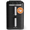Easy Fry Crispy Stack, EY7568G0, Dual Air fryer, Space-Saving, Detachable Front - Black_SD