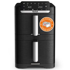 Easy Fry Crispy Stack, EY7568G0, Dual Air fryer, Space-Saving, Detachable Front - Black_SD