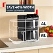 Easy Fry Crispy Stack, EY756HG0, Dual Air fryer, Space-Saving, Detachable Front + Cooking Shelves- Dark Grey_C3
