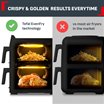 Easy Fry Crispy Stack, EY756HG0, Dual Air fryer, Space-Saving, Detachable Front + Cooking Shelves- Dark Grey_C4