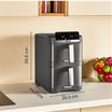 Easy Fry Crispy Stack, EY756HG0, Dual Air fryer, Space-Saving, Detachable Front + Cooking Shelves- Dark Grey_DI