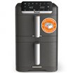 Easy Fry Crispy Stack, EY756HG0, Dual Air fryer, Space-Saving, Detachable Front + Cooking Shelves- Dark Grey_FRT