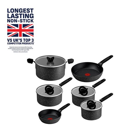 Expertise Plus Induction Non-Stick 6 Piece Pots & Pan Set - Black (G858S644) main image