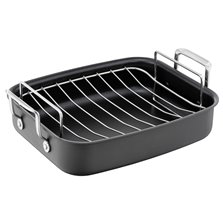 Tefal Jamie Oliver | JO Hard Anodised Roaster with SS Rack ( 26x32cm ) (H9029582)