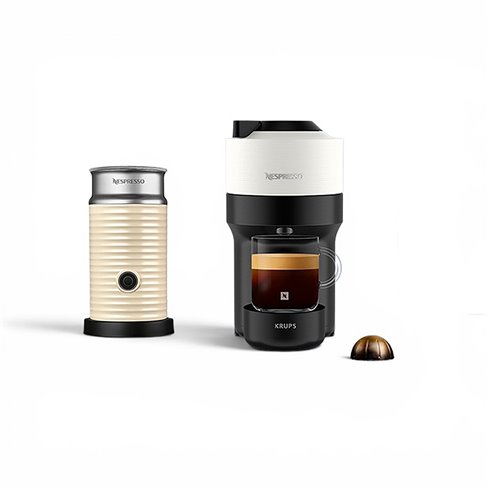 Nespresso by Krups Vertuo Pop & Aeroccino XN9201G1 Bundle - Coconut White / Black_Main