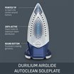 Tefal Ultraglide plus anti calc steam iron FVV5874G0_soleplate